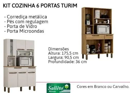 Kit Cozinha Turim 6 Portas   - Super promoção!  - Foto 3