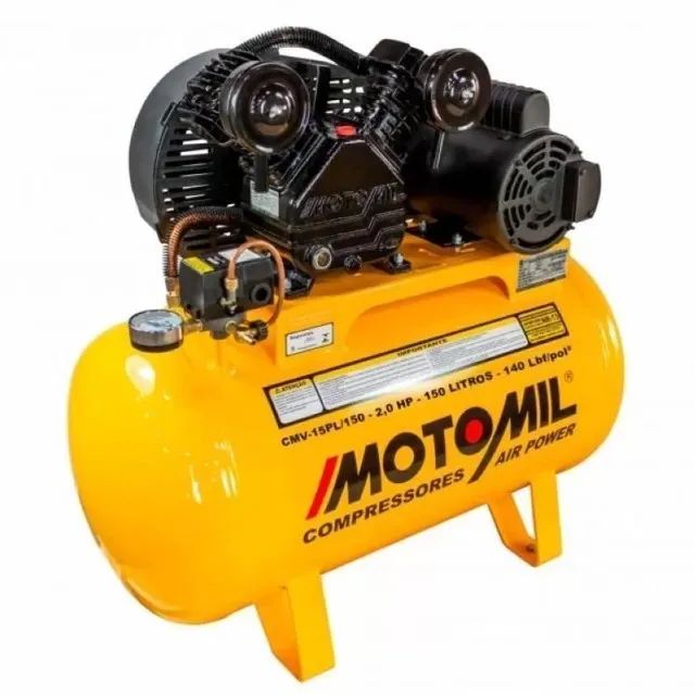 Compressor de Ar Air Power 15 Pés 3HP 150 Litros Mono Bivolt Motomil - Foto 2