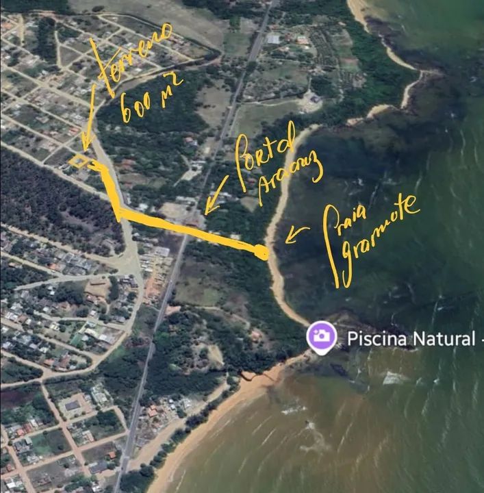Terreno de 600 m2 a 200 mtrs da beira-mar paraiso e privativo! - Foto 3
