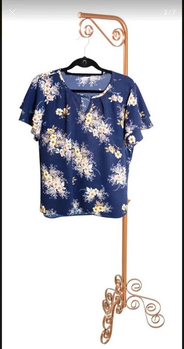 Cabide Expositor de roupas pedestal Rosê - Foto 3