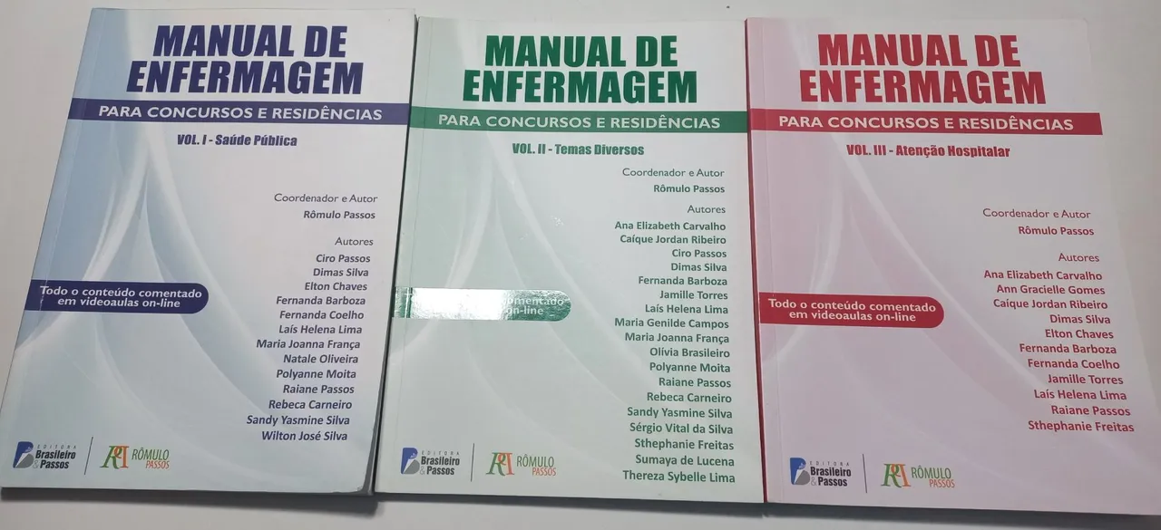 Manual de Enfermagem - Vol. I, II e III - Completo!
