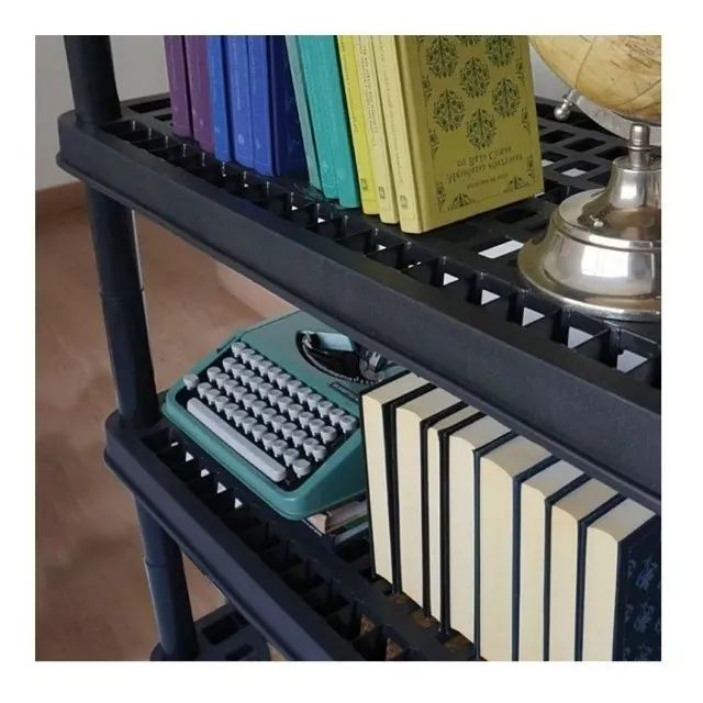 Estante Modular Com 5 Prateleiras Suporta Até 250kg Preto  - Foto 2