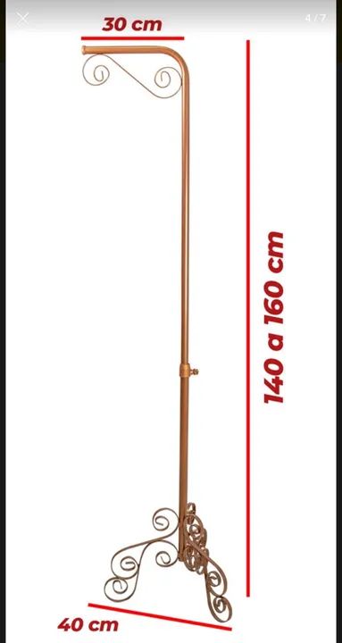 Cabide Expositor de roupas pedestal Rosê - Foto 5