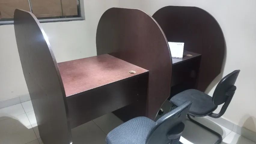 Baia de Atendimento 2 lugares Mesa de Escritório
