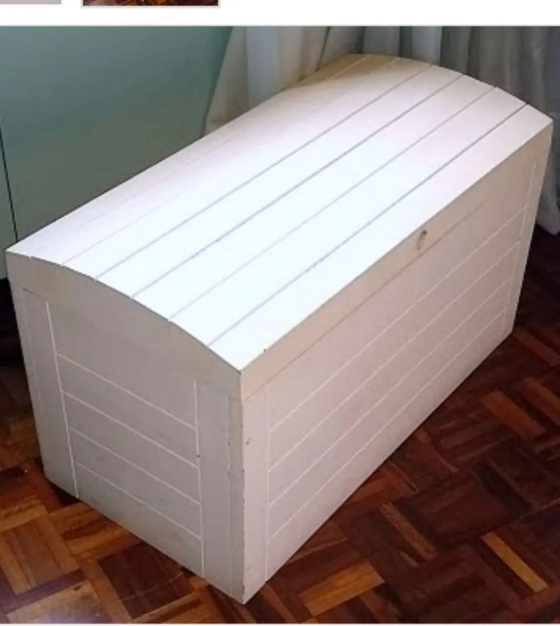 Baú de Madeira Branco - Ideal para Organização! - Foto 2