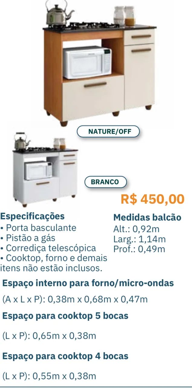 Balcão para cooktop 12x sem juros  - Foto 4