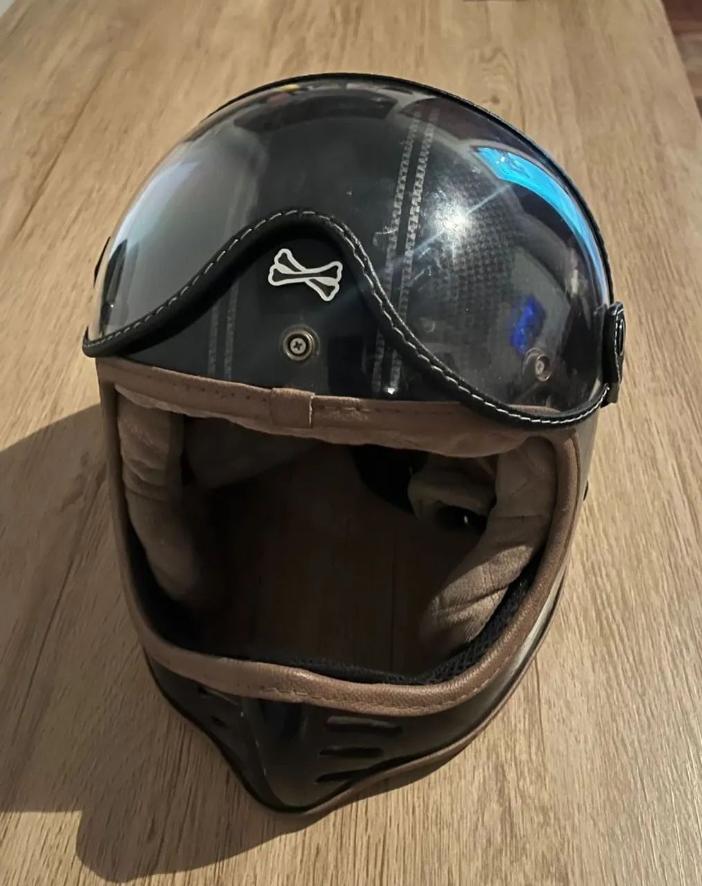 Capacete Custom Hard Bone Carranca64305176197890121
