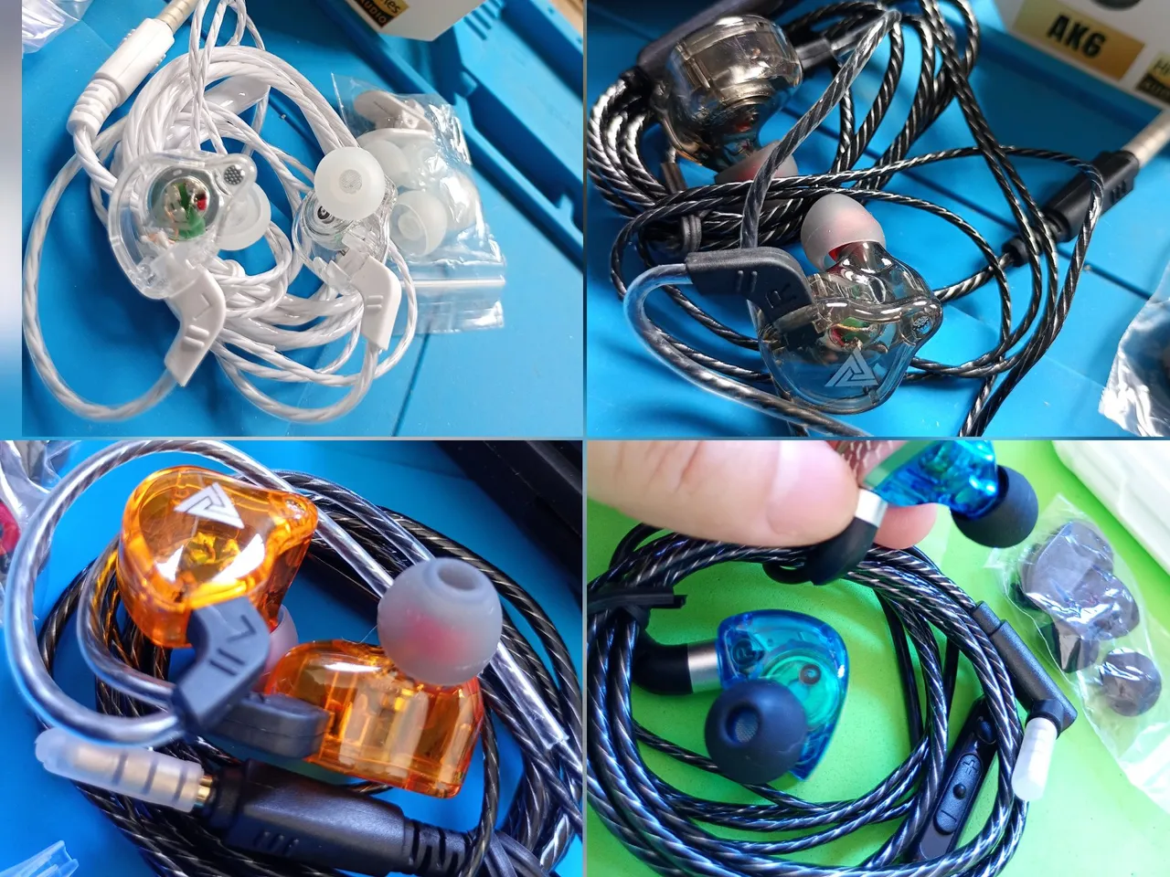 Fones de Ouvido QKZ - Cores Variadas
