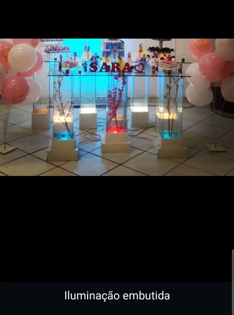 Mesa de vidro para decorações em festas - Foto 3