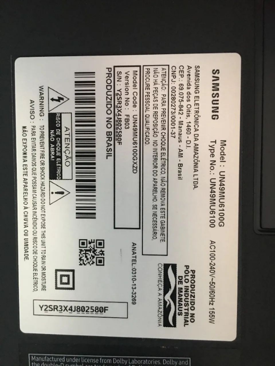 TV 49 SAMSUNG,TELA AVARIADA 1 MÊS PÓS GARANTIA, PARA RETIRADA DAS PLACAS E OUTRAS PEÇAS - Foto 3