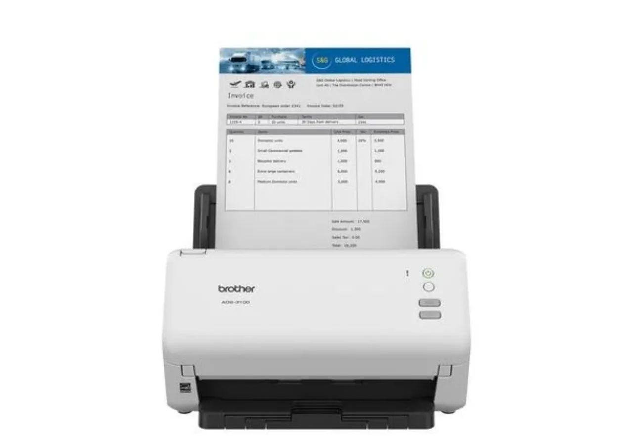 Scanner de Mesa Brother ADS-3100, A4, Duplex, USB, Branco e Preto - Foto 2
