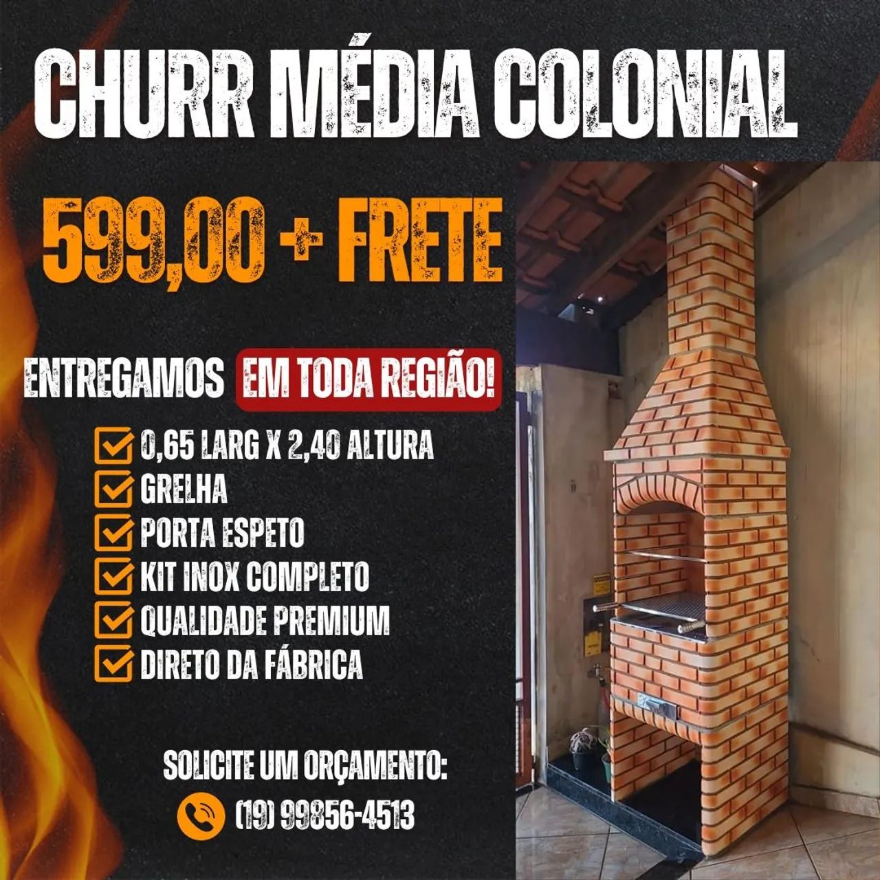 Churrasqueira Média Colonial 64315086350339124