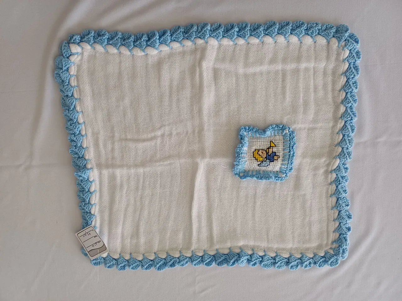 Fralda de boca bordada para bebê