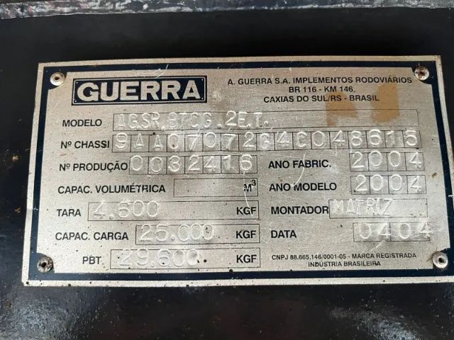 Carreta Bitrem 7 eixos Graneleiro Guerra ano 2004/2004 Branca  - Foto 15