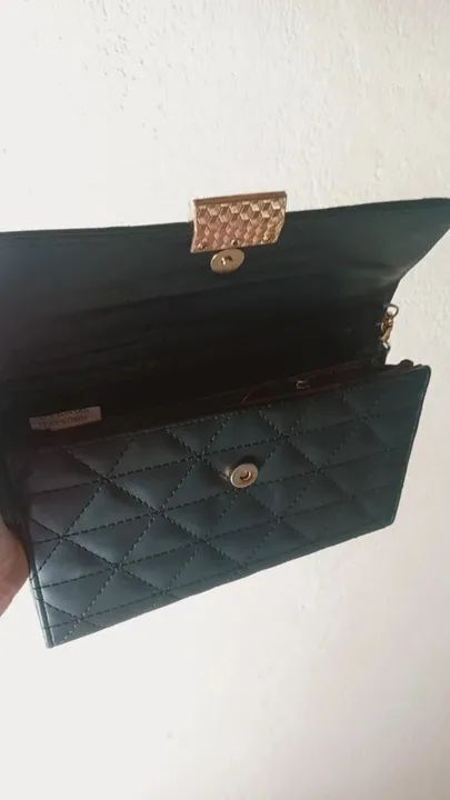 Bolsa de ombro preta de luxo - Foto 2