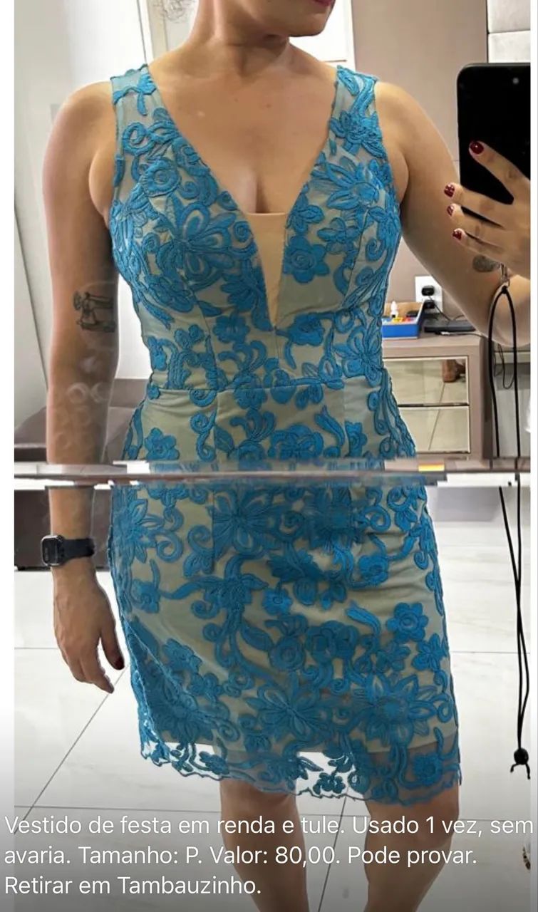 Vestido de festa usado 1 vez