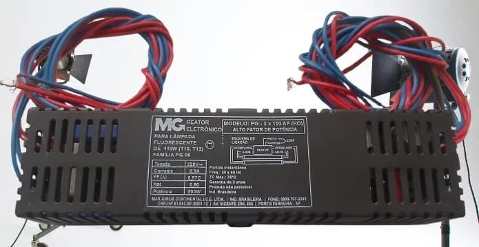 Reator Eletrônico Mg 2x110w Af (ho) T10 T12 220v (Usado) - Foto 5