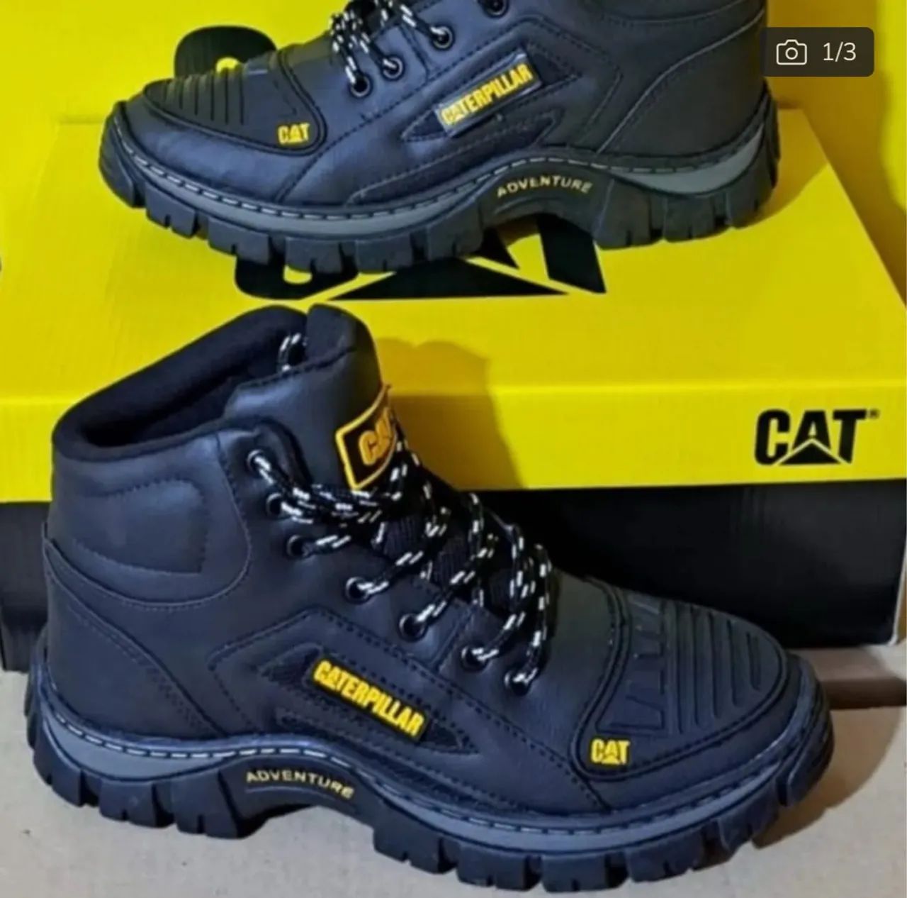 Bota Caterpillar Adventure Masculina Preta na promoção por R$99,90