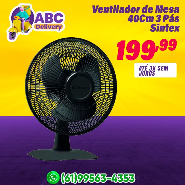 Ventilador de Mesa 40Cm 3 Pás Sintex