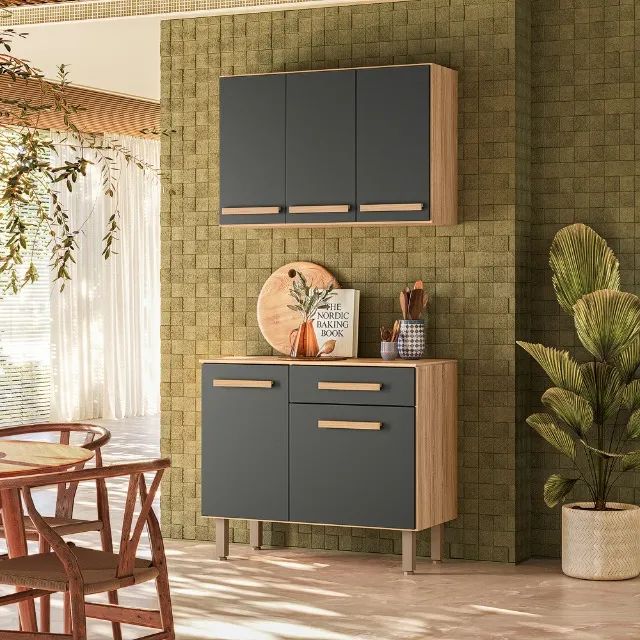 Aéreo e Balcão Compacto Ideal Para Cozinhas Pequenas Lemom