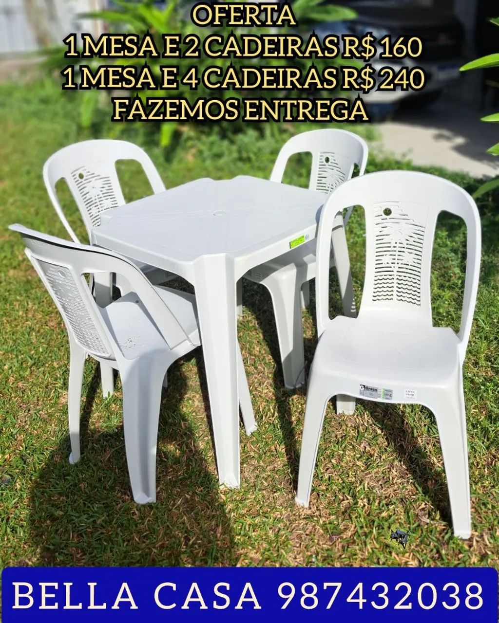 CADEIRA EM PLASTICO XJ 6X AX PRONTA ENTREGA JD