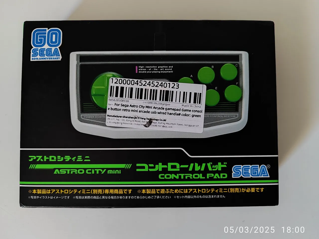 Controle Arcade Astro City Mini - Sega