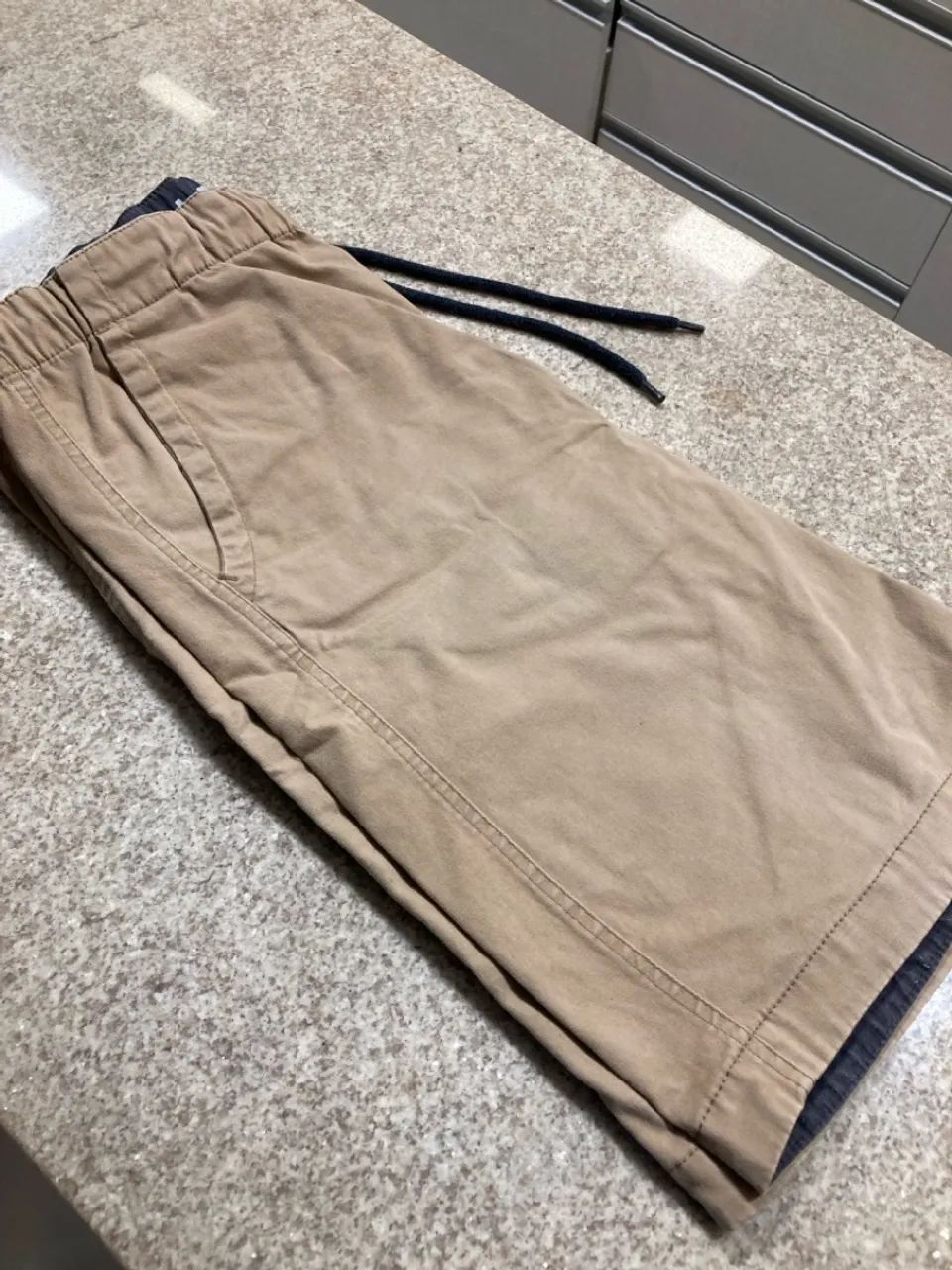 Bermuda Jeans Masculina Bege - Foto 3