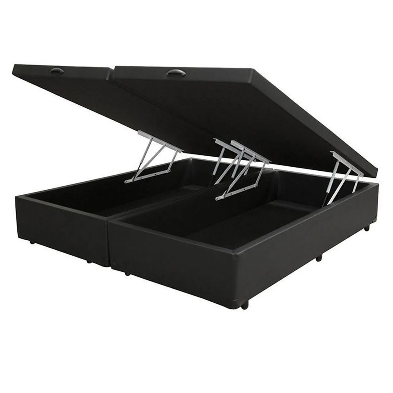 Base Box Queen Baú Corino Preto tt433