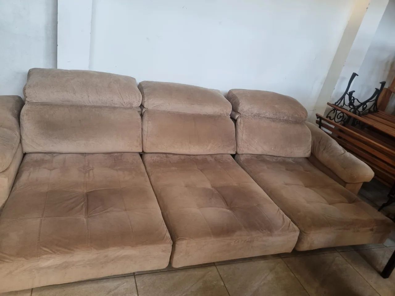 Sofá retrátil e reclinavel grande  - Foto 3