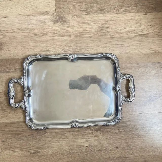 Bandeja em inox, retangular com alça  - Foto 3