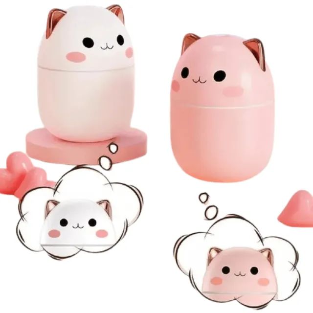 Mini Umidificador de Ar com LED Gatinho 250ml BM071 - B-MAX  cod: 4096 - Foto 4