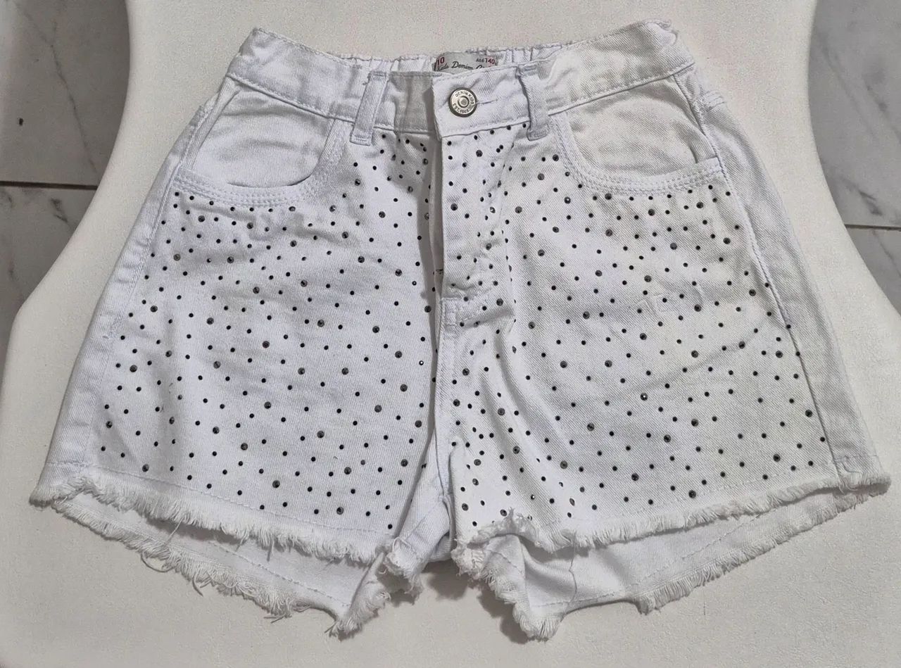 Short branco infantil