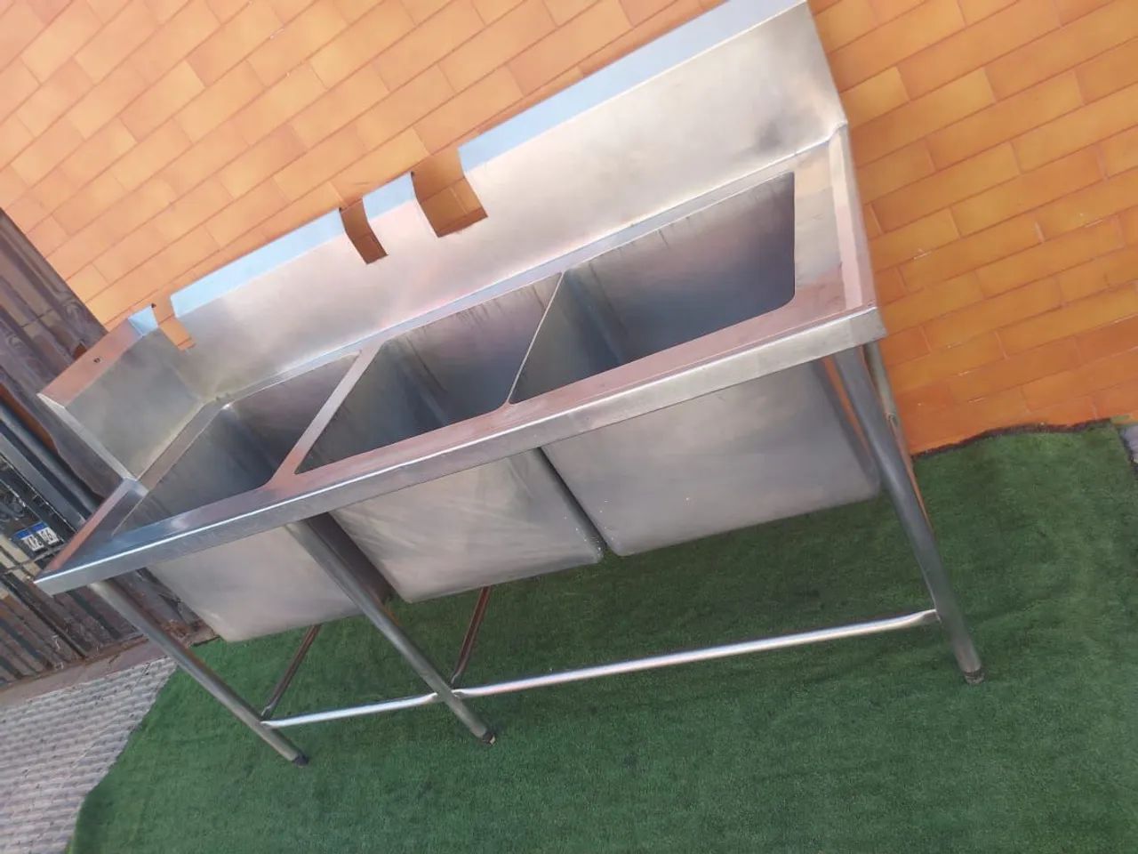 Pia industrial inox 304 3 cubas - Foto 4