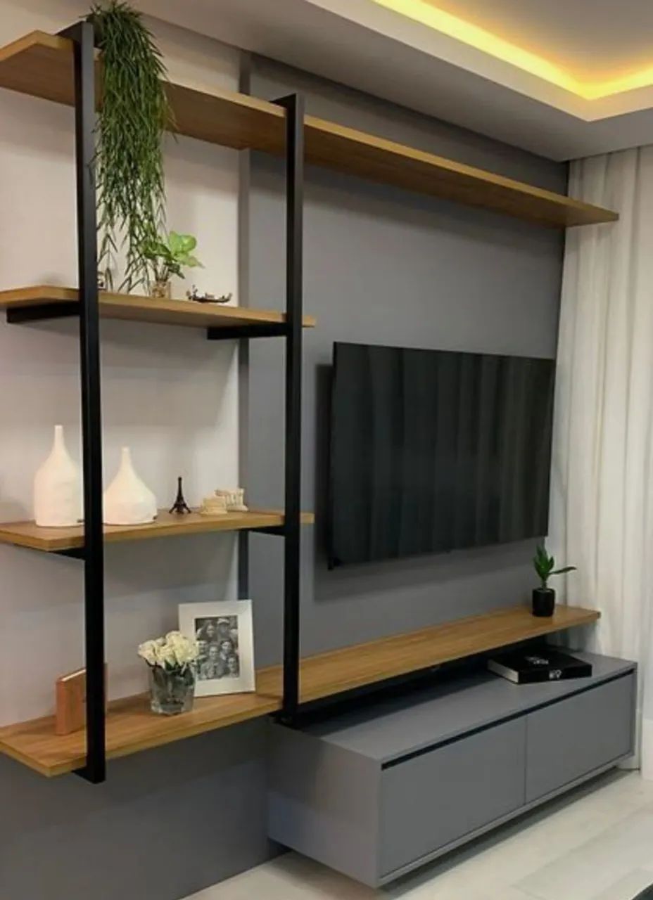 Rack de parede estilo industrial 