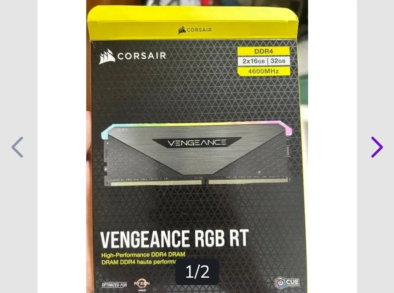 Memória RAM Corsair Vengeance RGB RT 32GB DDR4 4600MHz
