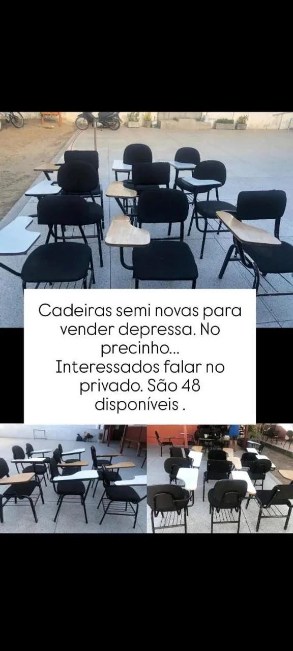 Cadeiras semi-novas para escola