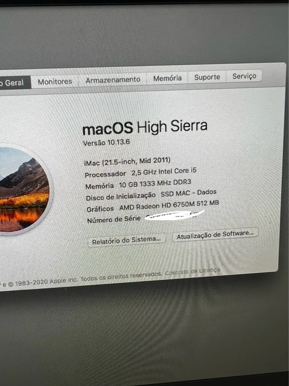 iMac 21.5-inch Mid 2011 - 10GB RAM, SSD