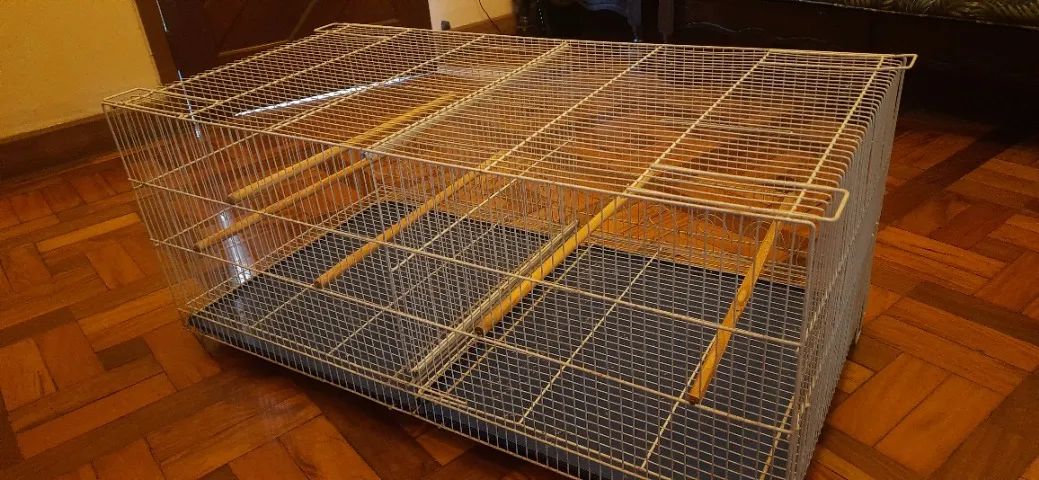 Gaiola Voadeira Com Divisória Grande Branca - Foto 3