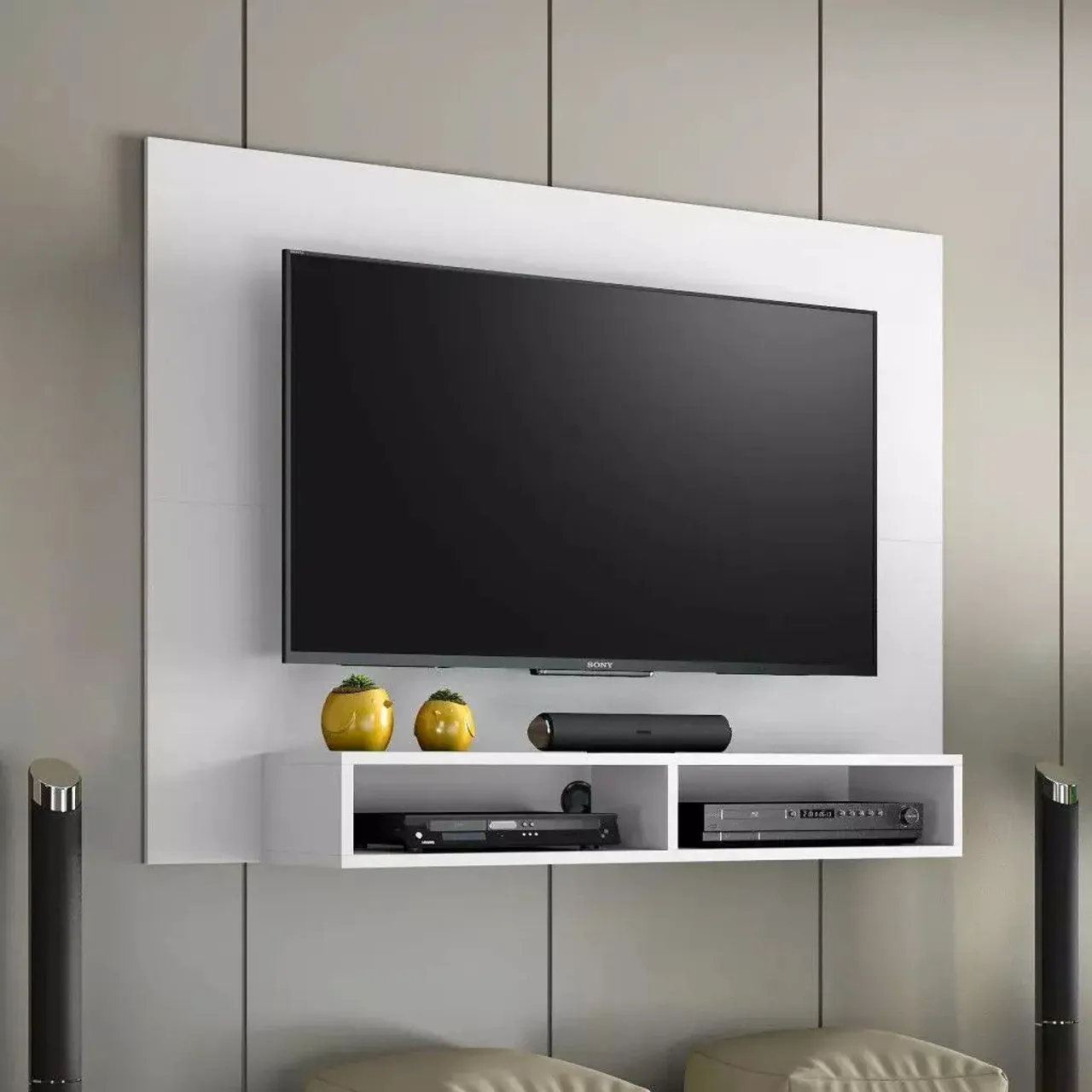 Painel para TV com Prateleira 49 polegadas entrega e montagem grátis