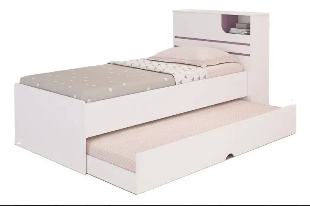 Cama solteiro bicama com colchão D26 - Foto 4