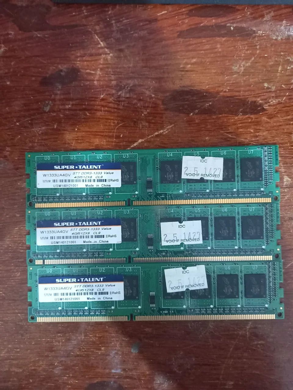 Memória RAM 8GB DDR3. 1333Mhz Super Talent