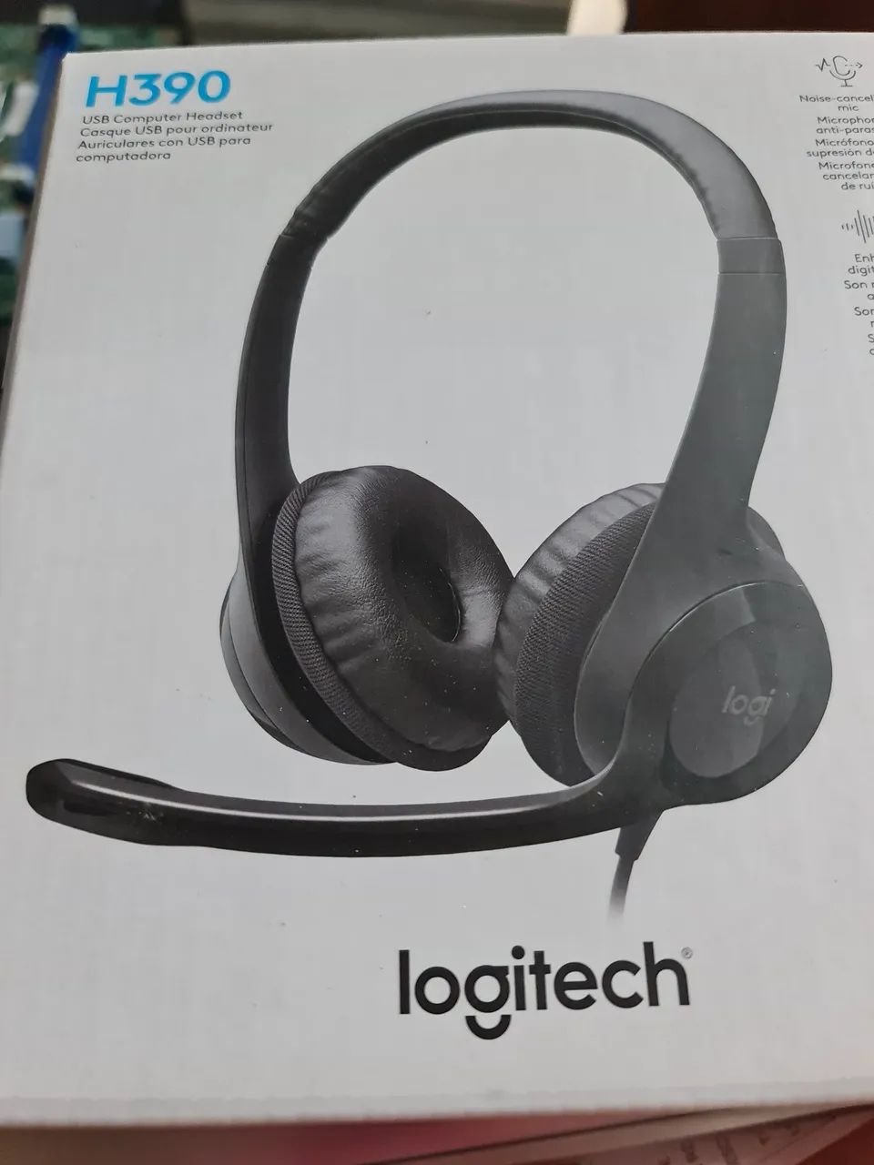 Headset Logitech H390 USB com Microfone