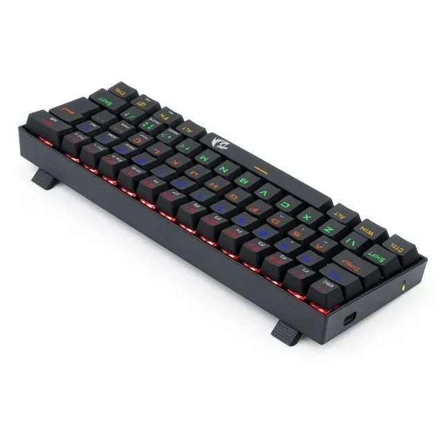 Teclado Mecânico Gamer Redragon Lakshmi - Rainbow, Switch Brown, ABNT2 - Preto - Foto 5