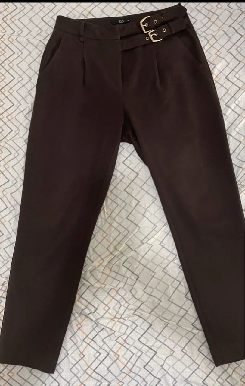 Calça Social Marrom com Cinto - Foto 2