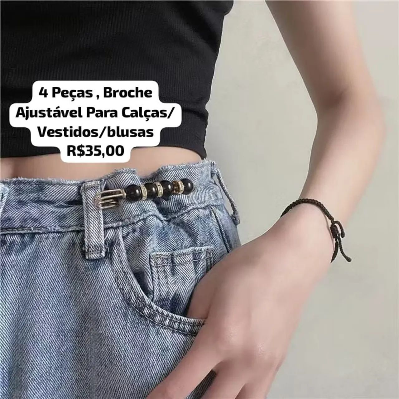 4 Peças , Broche Ajustável Para Calças/Vestidos ,blusas  - Foto 5