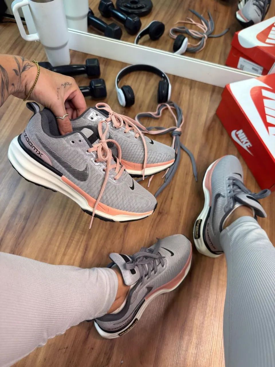 Tênis Nike Feminino Rosa. E. Cinza. 34 ao 39. PREMIUN  - Foto 2