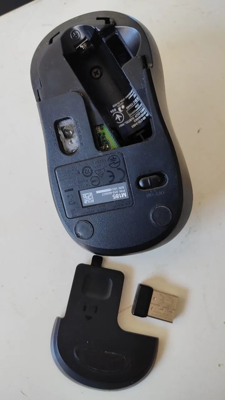 Mouse sem fio Logitech Laser, sensor USB - Azul - Foto 4