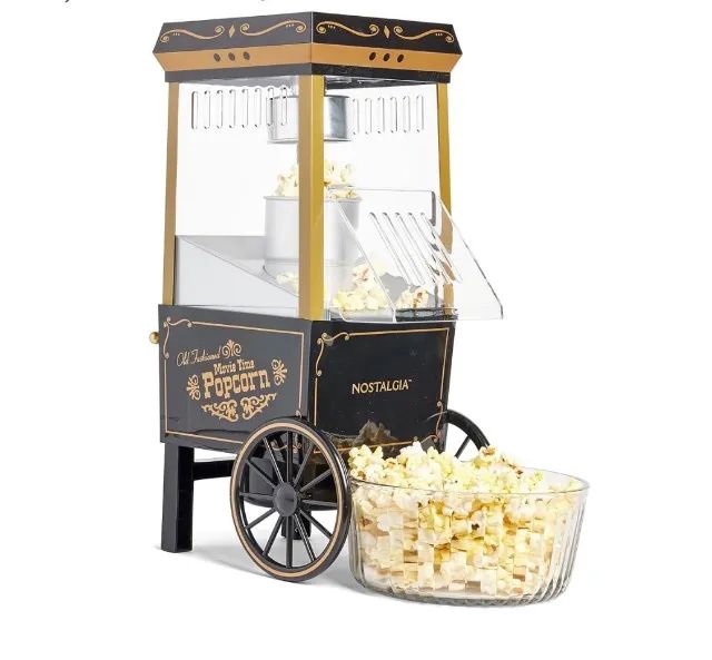 Pipoqueira elétrica vintage da marca nostalgia.