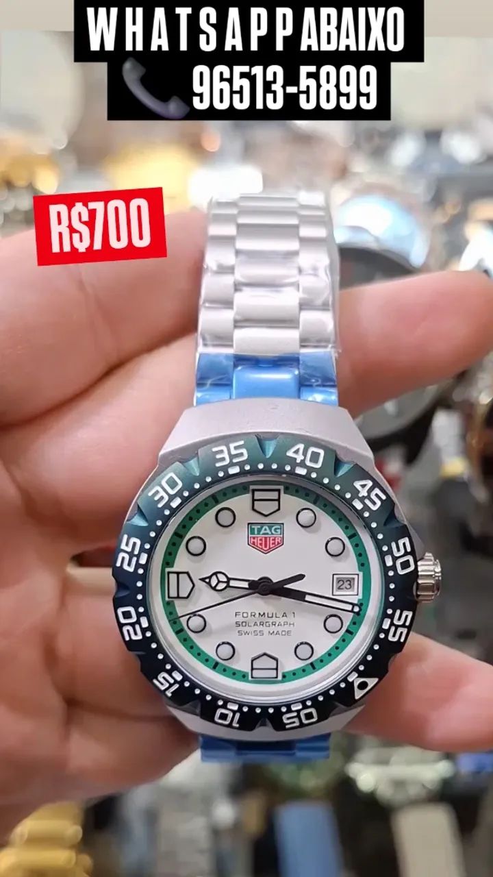 Relógio TAG HEUER FORMULA 1 SOLARGRAPH BEZEL VERDE