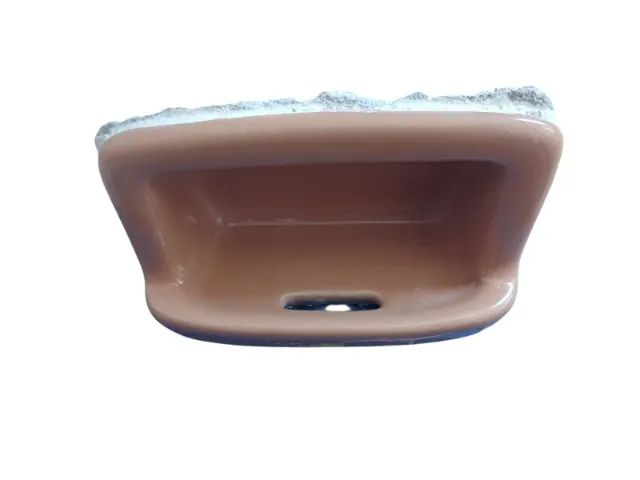 Saboneteira Louça Cerâmica Marrom 16x9x7cm Celite